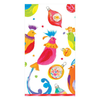 Caspari Painted Partridges Paper Guest Towel Napkins - 15 Per Package 14780G