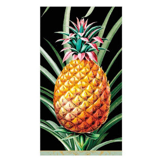 Caspari Tropical Fruit Paper Guest Towel Napkins in Black - 15 Per Package 14951G