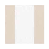 Caspari Bandol Stripe Paper Luncheon Napkins in Natural - 20 Per Package 15350L