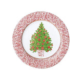 Caspari Decorated Tree Paper Salad & Dessert Plates - 8 Per Package 15400SP