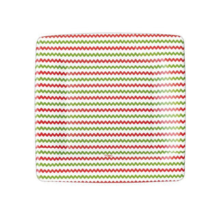 Caspari Rickrack Square Paper Salad & Dessert Plates in Red & Green - 8 Per Package 15520SP