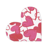 Caspari Painted Hearts Die-Cut Paper Linen Party Napkins - 15 Per Package 15680LGDC