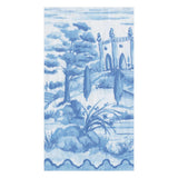 Caspari Tuscan Toile Paper Guest Towel Napkins in Blue - 15 Per Package 15770G