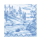 Caspari Tuscan Toile Paper Luncheon Napkins in Blue - 20 Per Package 15770L