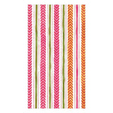 Caspari Carmen Stripe Paper Guest Towel Napkins in Fuchsia - 15 Per Package 15820G