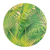 Caspari Palm Fronds Round Lacquer Placemat in Gold - 1 Each 15862LQPMRND