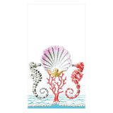 Seahorses and Shell Paper Guest Towel Napkins - 15 Per Package