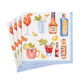 Caspari Happy Hour Boxed Paper Cocktail Napkins - 40 Per Box 15880B