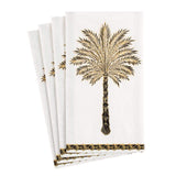 Caspari Grand Palms Paper Guest Towel Napkins in Black - 15 Per Package 15932G