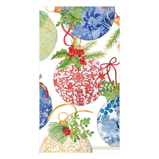 Caspari Porcelain Ornaments Paper Guest Towel Napkins - 15 Per Package 15980G