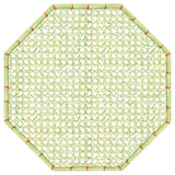 Caspari Trellis Octagonal Lacquer Placemat in Green - 1 Each 16071LQPMOCT