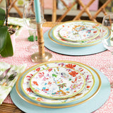 Caspari Summer Palace Paper Dinner Plates in Celadon - 8 Per Package 16360DP