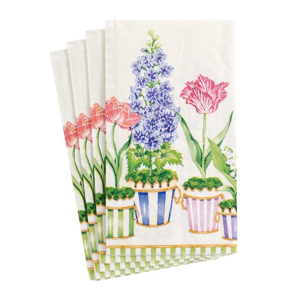 Caspari Window Garden Paper Guest Towel Napkins - 15 Per Package 16370G