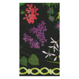 Caspari Mary Delany Flower Mosaics Paper Guest Towel Napkins in Black - 15 Per Package 16411G