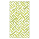 Caspari Fretwork Paper Guest Towel Napkins in Moss Green - 15 Per Package 16451G