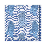 Caspari Tiger Stripe Paper Luncheon Napkins in Blue - 20 Per Package 16471L