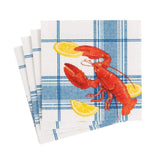 Caspari Lobster Bake Paper Cocktail Napkins - 20 Per Package 16480C