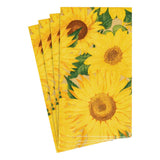 Caspari Sunflowers Paper Guest Towel Napkins - 15 Per Package 16520G