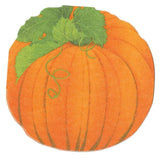 Caspari Pumpkin Die-Cut Paper Linen Party Napkins - 15 Per Package 16570LGDC