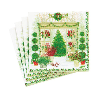 Caspari Winter Conservatory Boxed Paper Cocktail Napkins - 40 Per Box 16640B
