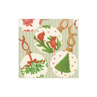 Caspari Botanical Ornaments Boxed Paper Cocktail Napkins - 40 Per Box 16650B