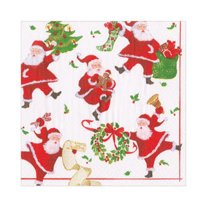 Caspari Santa Hat Toss Reversible Gift Wrapping Paper - 30 x 8' Roll