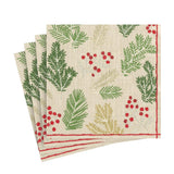 Caspari Sprigs and Berries Paper Luncheon Napkins in Linen - 20 Per Package 16690L