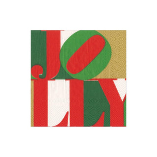 Caspari Holly Jolly Boxed Paper Cocktail Napkins - 40 Per Box 16740B