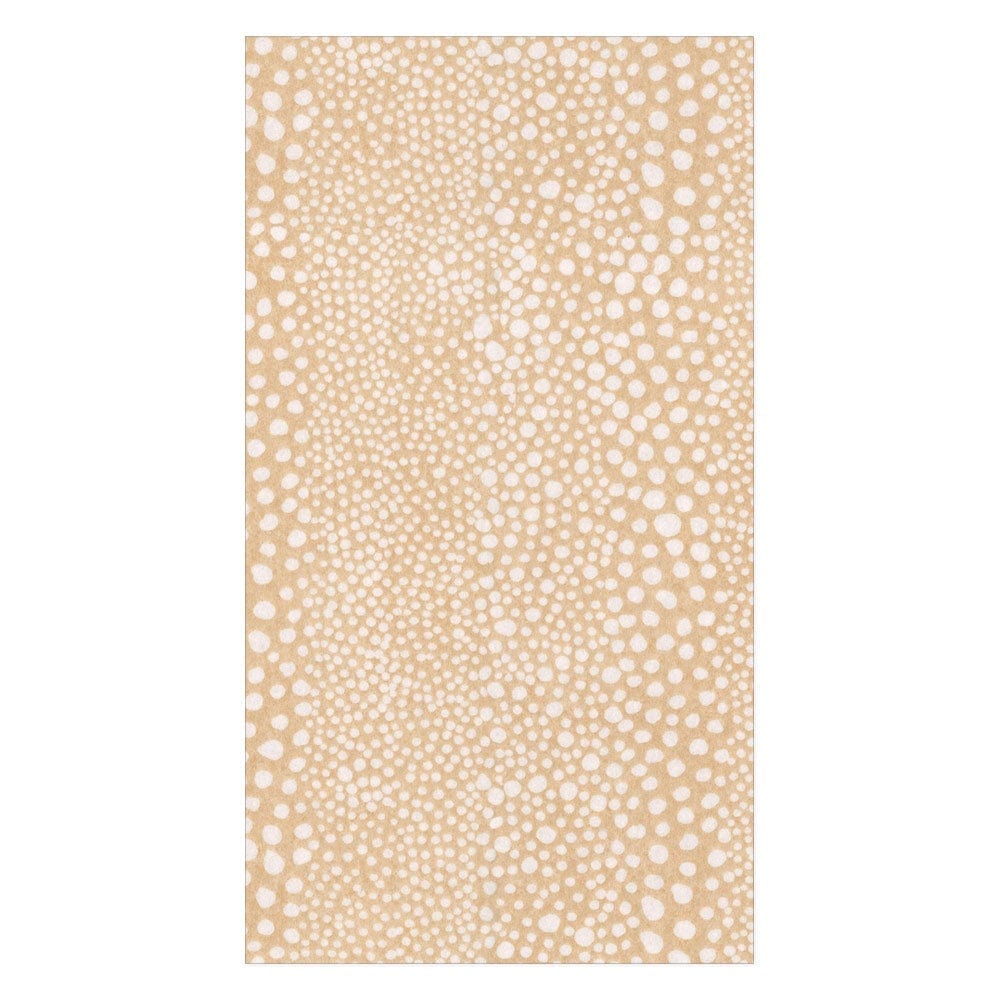 Caspari Pebble Paper Linen Guest Towels Napkins in Beige - 12 Per Package 16792GG