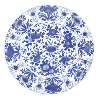 Caspari Delft Paper Dinner Plates in Blue - 8 Per Package 16830DP