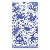 Caspari Delft Paper Guest Towel Napkins in Blue - 15 Per Package 16830G