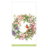 Caspari Spring Wreath Paper Guest Towel Napkins - 15 Per Package 16860G