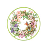 Caspari Spring Wreath Paper Salad & Dessert Plates - 8 Per Package 16860SP