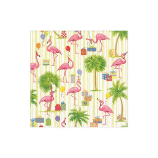Caspari Party Flamingos Boxed Paper Cocktail Napkins - 40 Per Box 16880B