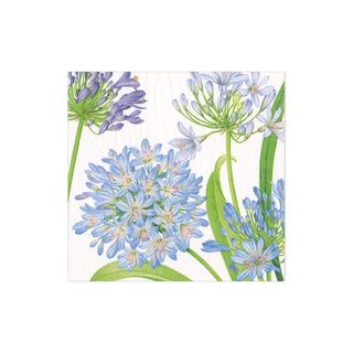 Caspari Agapanthus Garden Boxed Paper Cocktail Napkins - 40 Per Box 16920B