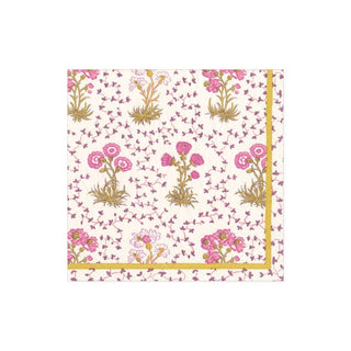 Caspari Semis de Fleurs Boxed Paper Cocktail Napkins in Pink - 40 Per Box 16960B