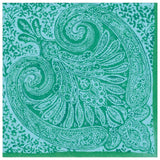 Caspari Paisley Medallion Paper Dinner Napkins in Turquoise - 20 Per Package 16972D