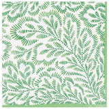 Caspari Block Print Leaves Paper Dinner Napkins in Green - 20 Per Package 16981D