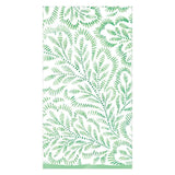 Caspari Block Print Leaves Paper Guest Towel Napkins in Green - 15 Per Package 16981G