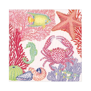 Caspari Under the Sea Paper Luncheon Napkins - 20 Per Package 17060L