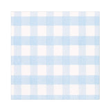 Caspari Gingham Paper Luncheon Napkins in Light Blue - 20 Per Package 17072L