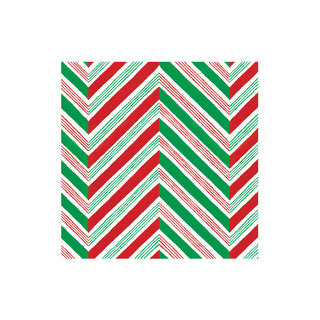 Candy Cane Stripes Paper Cocktail Napkins - 40 Per Box 17130B