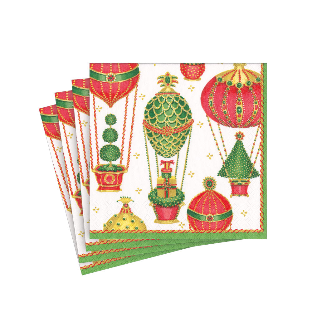 Christmas in the Air Paper Cocktail Napkins - 20 Per Package 17140C