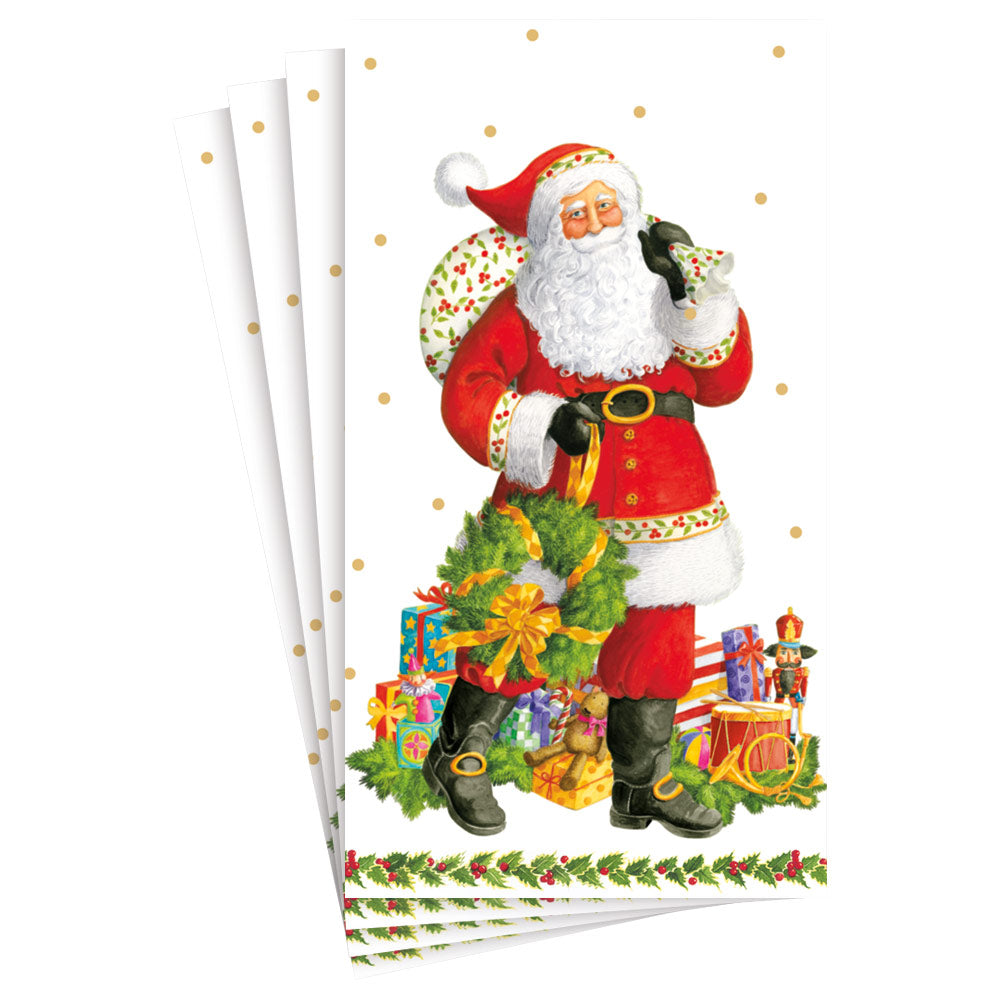 Jolly St. Nick Paper Guest Towel Napkins - 15 Per Package 17180G