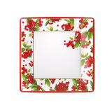 Christmas Berry Square Paper Salad & Dessert Plates in Red - 8 Per Package 17230SP