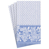 Oak Leaves & Acorns Paper Linen Guest Towel Napkins in French Blue/White - 12 Per Package 17292GG