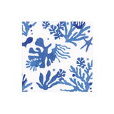Matisse Paper Cocktail Napkins in Coral & Blue - 20 Per Box
