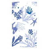 Matisse Guest Towel Napkins in Coral & Blue - 15 Per Package
