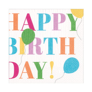 Birthday Surprise Luncheon Napkins in White - 20 Per Package