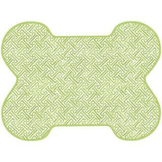 Caspari Fretwork Die-Cut Pet Bowl Mat in Green - 1 Per Package 3072PET